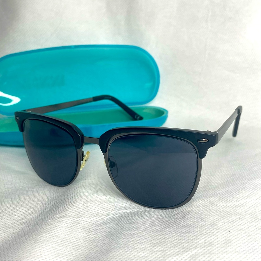 ASOS Designs Retro Metal Frame Round Matte Black Sunglasses Smoke Lens 06948187